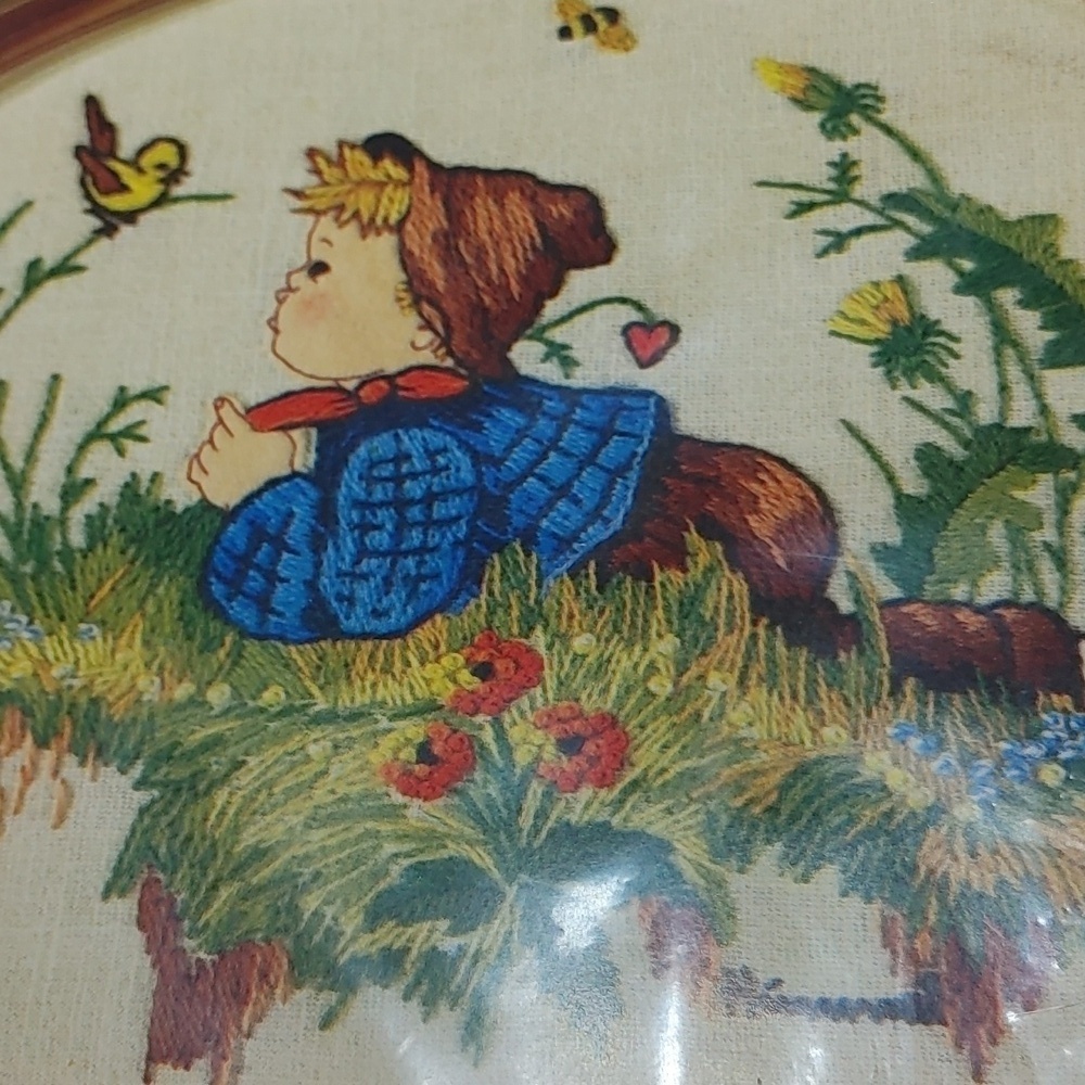 NEW Sealed 1978 Paragon Stitchery/ Embroidery Hummel Boy With Bird Kit - Picture 4 of 8